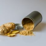 ginger powder in silver canister